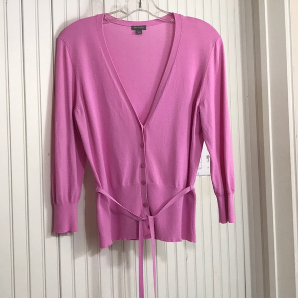 Ann Taylor Sweaters - Ann Taylor 3/4 Length Sleeve Pink Cardigan